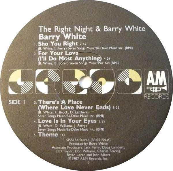 White, Barry - The Right Night & Barry White (Vinyl, VG) (Vinyl LP)