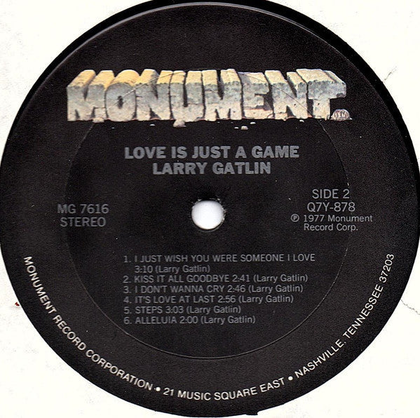 Gatlin Larry - Love Is Just A Game (VG+) (Vinyl LP)