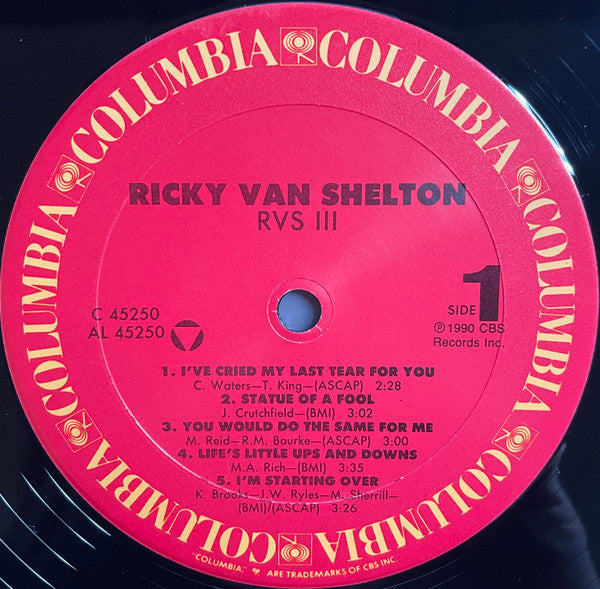 Van Shelton, Ricky - RVS III (VG+) (Vinyl LP)
