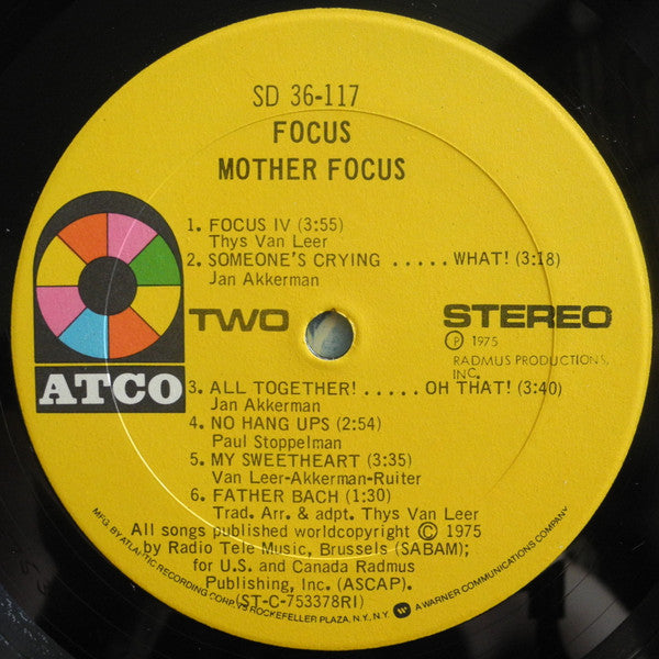 Focus  - Mother Focus (VG+) (Vinyl LP)