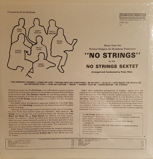No Strings Sextet - No Strings (VG+) (Vinyl LP)