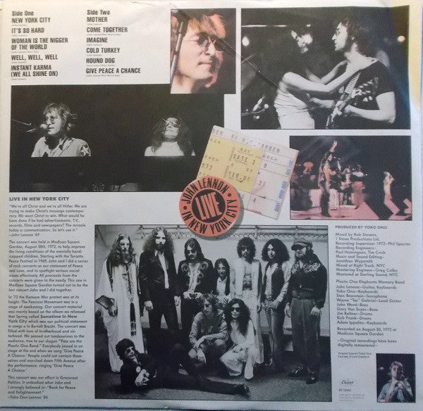 Lennon, John - Live In New York City (Vinyl, VG+) (Vinyl LP)