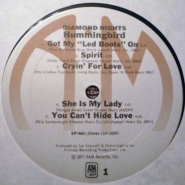 Hummingbird - Diamond Nights (VG+) (Vinyl LP)