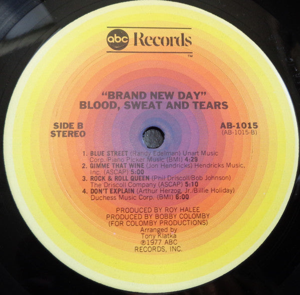 Blood, Sweat And Tears - Brand New Day (VG+) (Vinyl LP)