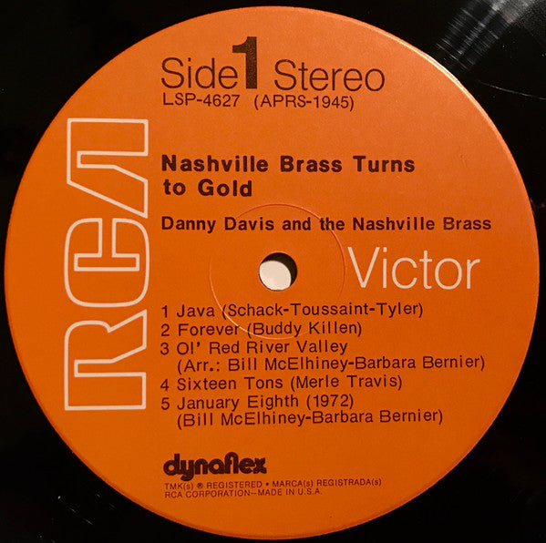 Davis, Danny And The Nashville Brass - Nashville Brass Turns To Gold (VG+) (Vinyl LP)