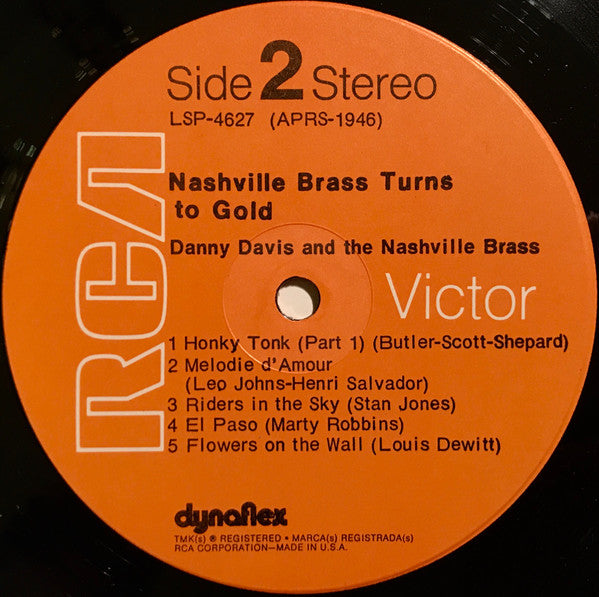 Davis, Danny And The Nashville Brass - Nashville Brass Turns To Gold (VG+) (Vinyl LP)