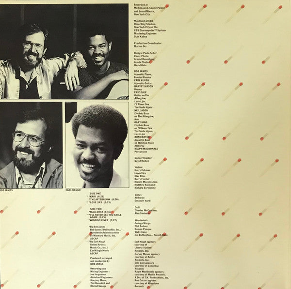 James, Bob & Earl Klugh - One On One (Vinyl, VG+) (Vinyl LP)