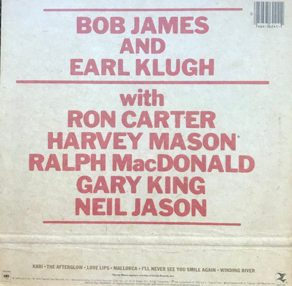 James, Bob & Earl Klugh - One On One (Vinyl, VG+) (Vinyl LP)