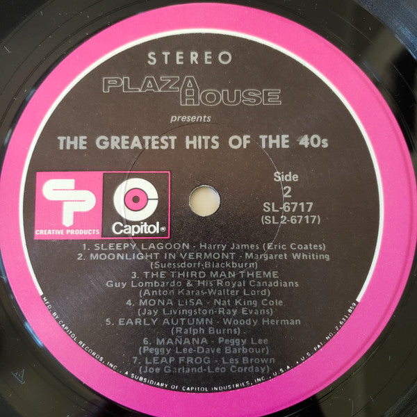 Various - Plaza House Presents The Greatest Hits Of The 40s (VG) (Vinyl LP)