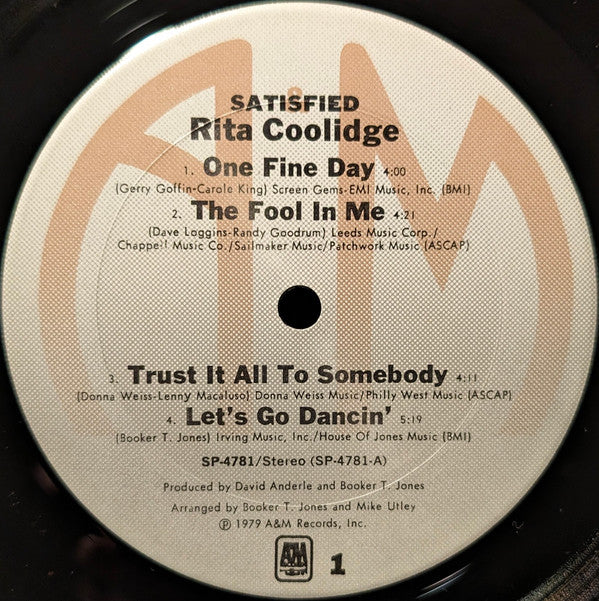 Coolidge, Rita - Satisfied (VG+) (Vinyl LP)