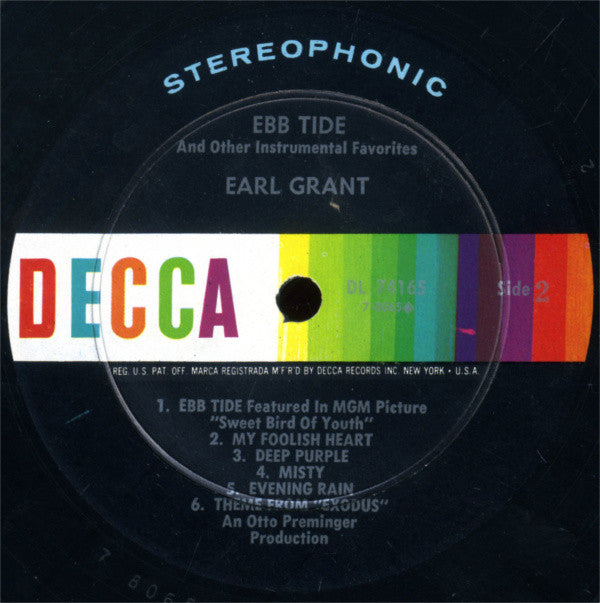 Grant, Earl - Ebb Tide And Other Instrumental Favorites (VG) (Vinyl LP)