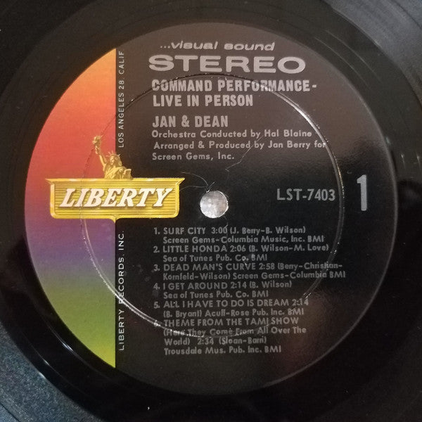 Jan & Dean - Command Performance/Live In Person (VG) (Vinyl LP)