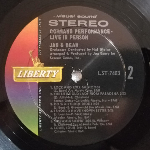 Jan & Dean - Command Performance/Live In Person (VG) (Vinyl LP)
