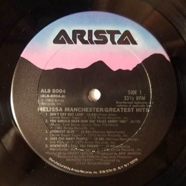 Manchester, Melissa - Greatest Hits (VG+) (Vinyl LP)