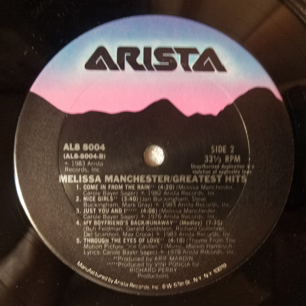 Manchester, Melissa - Greatest Hits (VG+) (Vinyl LP)