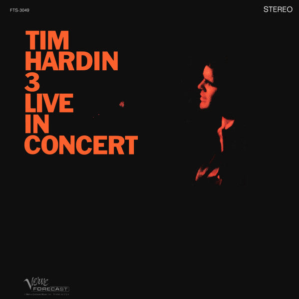 Hardin, Tim - Tim Hardin 3 Live In Concert (VG+) (Vinyl LP)