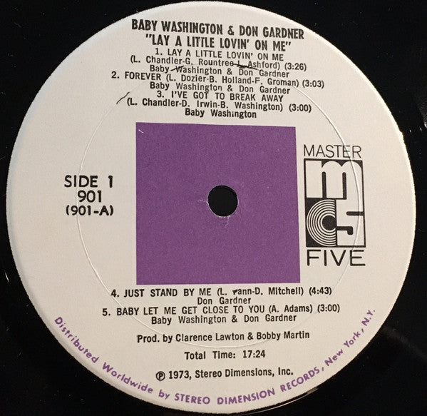 Washington, Baby & Don Gardner - Lay A Little Lovin' On Me (Vinyl, VG) (Vinyl LP)