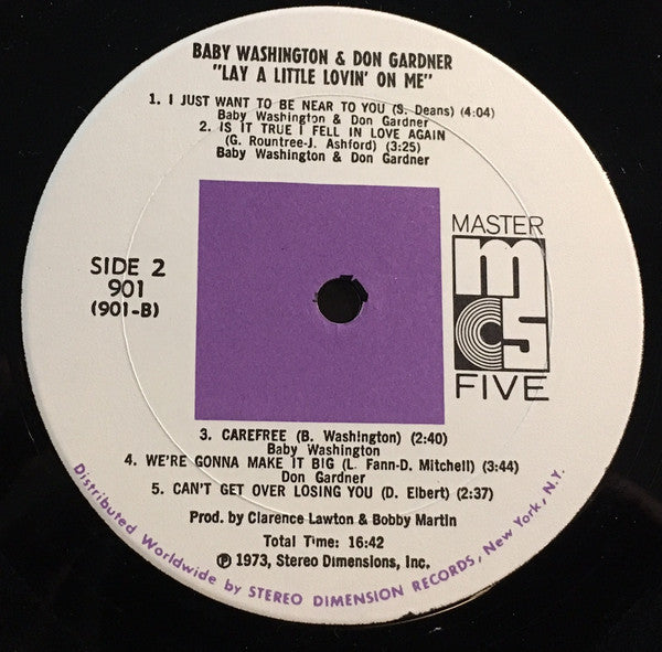 Washington, Baby & Don Gardner - Lay A Little Lovin' On Me (Vinyl, VG) (Vinyl LP)