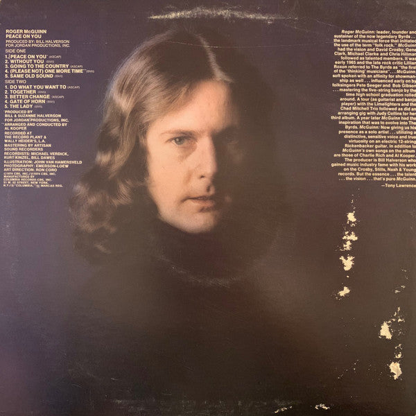 McGuinn, Roger - Peace On You (VG) (Vinyl LP)