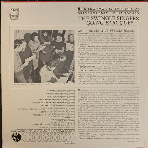 Swingle Singers - Going Baroque (NM or M-) (Vinyl LP)