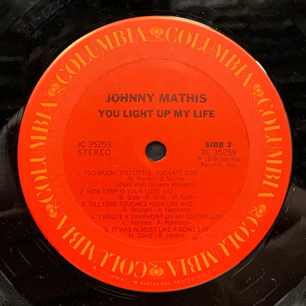 Mathis, Johnny - You Light Up My Life (VG) (Vinyl LP)