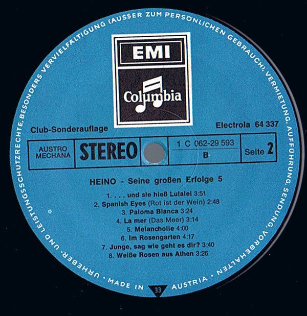 Heino - Seine Großen Erfolge Folge 5 (VG+) (Vinyl LP)