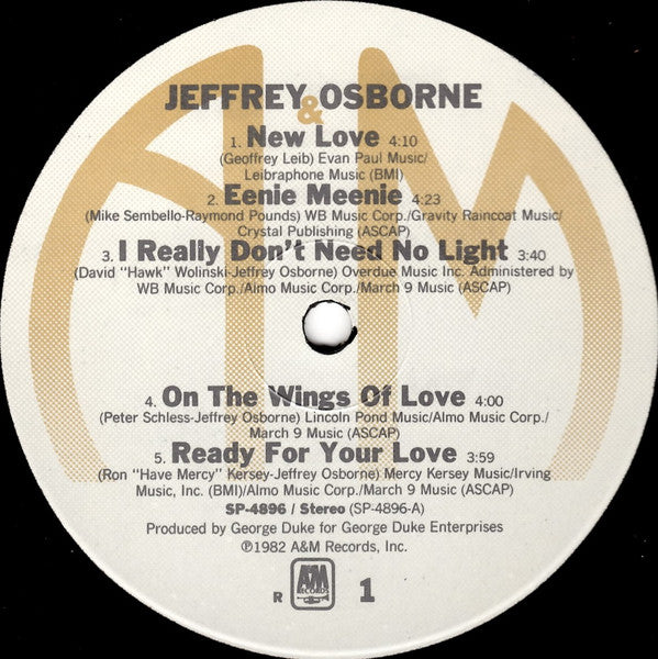 Osborne, Jeffrey - Jeffrey Osborne (VG+) (Vinyl LP)
