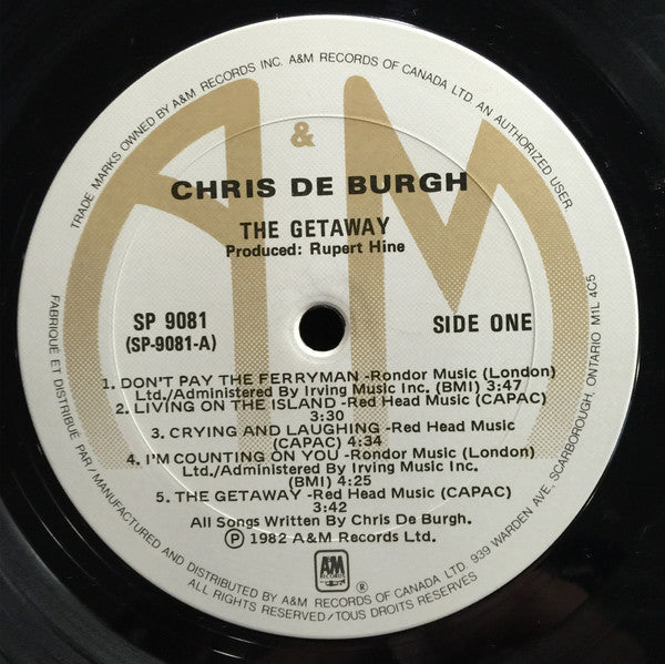 De Burgh, Chris - The Getaway (VG+) (Vinyl LP)