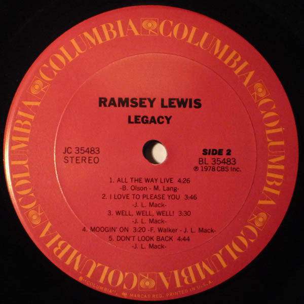Lewis, Ramsey - Legacy (VG) (Vinyl LP)