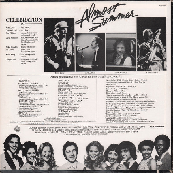 Almost Summer - Music From The Original Motion Picture Score - Celebration (VG) (Vinyl LP)