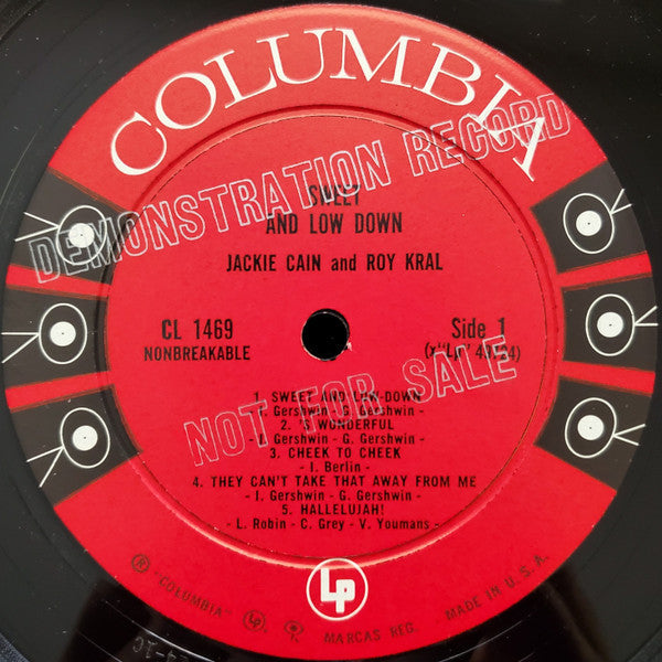 Cain, Jackie & Roy Kral - Sweet And Lowdown (NM or M-) (Vinyl LP)