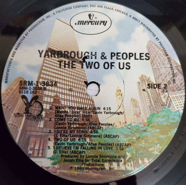 Yarbrough & Peoples - The Two Of Us (VG+) (Vinyl LP)