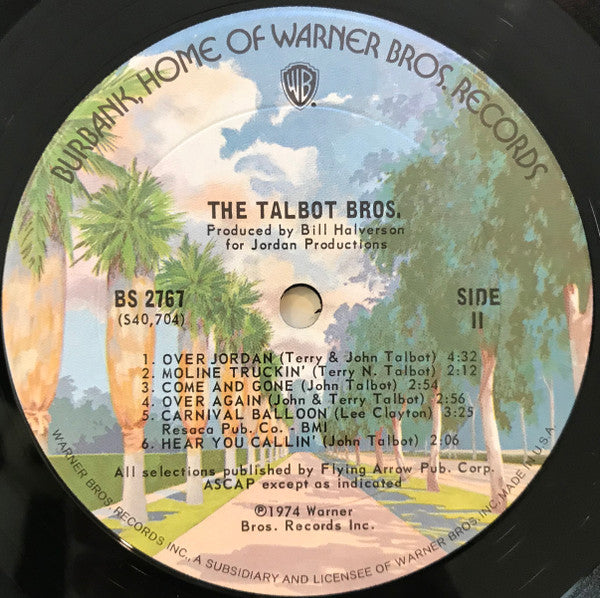 Talbot Bros. - The Talbot Bros. (VG) (Vinyl LP)