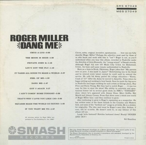 Miller, Roger - Dang Me (Vinyl, VG) (Vinyl LP)