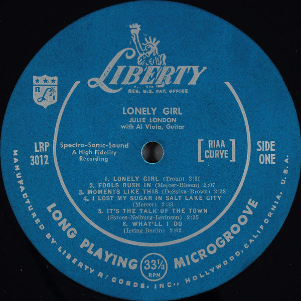London, Julie - Lonely Girl (VG) (Vinyl LP)