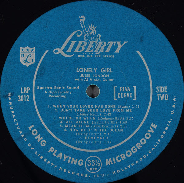 London, Julie - Lonely Girl (VG) (Vinyl LP)