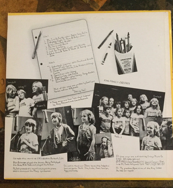 King Family Children - Sing Songs from My Turn on Earth (and Other Favorites) (VG+) (Vinyl LP)