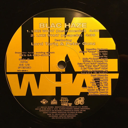 Blac Haze Featuring Lord Tariq & Peter Gunz - Like What (M) (Vinyl LP)