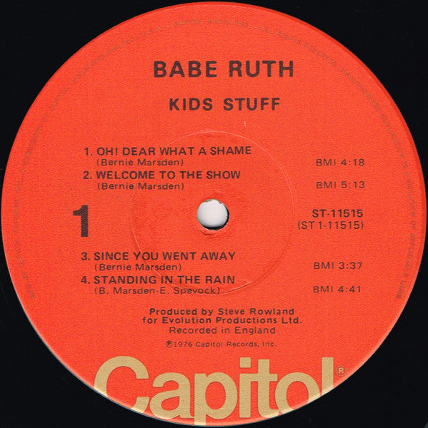 Babe Ruth - Kid's Stuff (VG+) (Vinyl LP)
