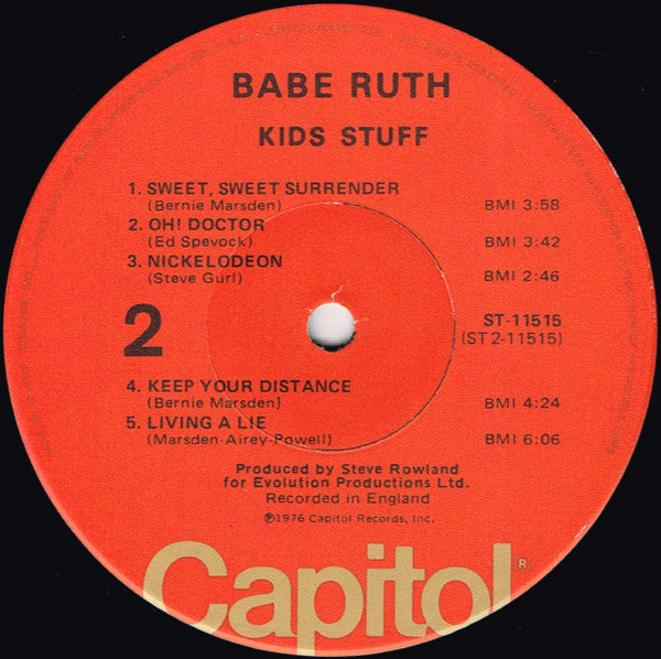 Babe Ruth - Kid's Stuff (VG+) (Vinyl LP)