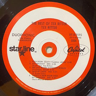 Ritter, Tex - The Best Of Tex Ritter (VG) (Vinyl LP)