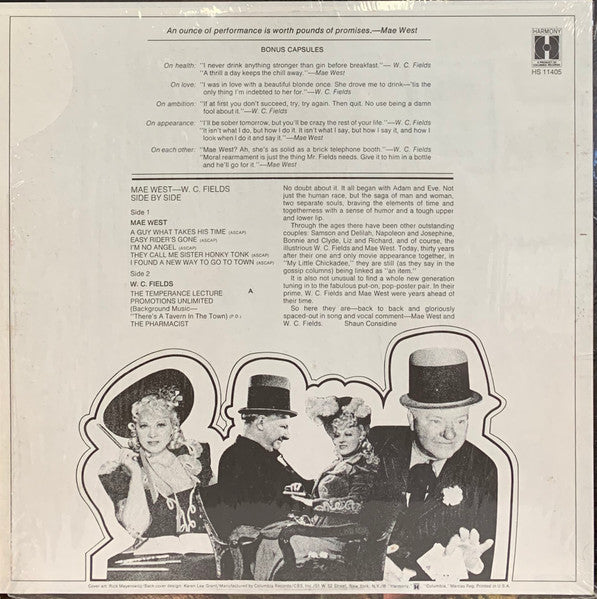 West, Mae & W.C. Fields - Side By Side (VG) (Vinyl LP)