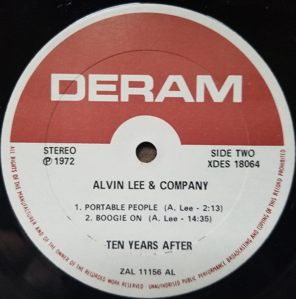 Ten Years After - Alvin Lee & Company (VG+) (Vinyl LP)