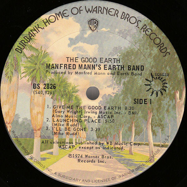 Mann's, Manfred Earth Band - The Good Earth (NM or M-) (Vinyl LP)