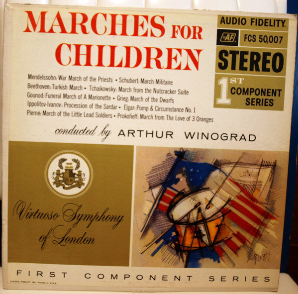 Winograd, Arthur Conducting The Virtuoso Symphony Of London - Marches For Children (VG) (Vinyl LP)