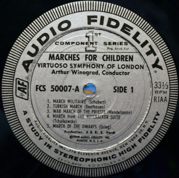 Winograd, Arthur Conducting The Virtuoso Symphony Of London - Marches For Children (VG) (Vinyl LP)
