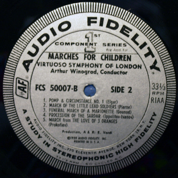 Winograd, Arthur Conducting The Virtuoso Symphony Of London - Marches For Children (VG) (Vinyl LP)