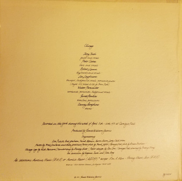 Chicago  - At Carnegie Hall: Volumes III And IV (Vinyl, VG) (Vinyl LP)