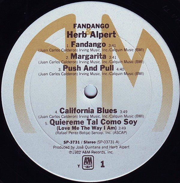 Alpert, Herb - Fandango (VG+) (Vinyl LP)