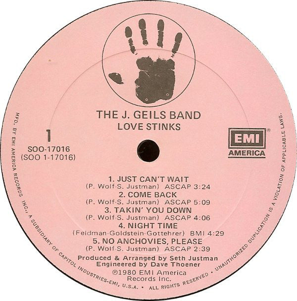 Geils, J. Band - Love Stinks (VG) (Vinyl LP)